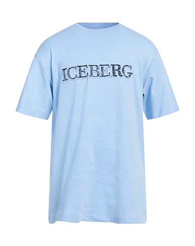 ICEBERG T-shirt Light blue 100% Cotton, Polyester