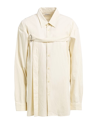 DRIES VAN NOTEN Solid colour shirt Cream 100% Cotton