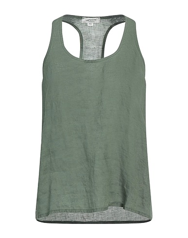 CROSSLEY Top Military green 100% Linen
