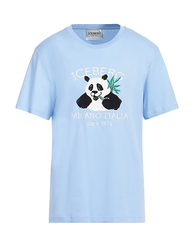 ICEBERG T-shirt Sky blue 100% Cotton, Polyester