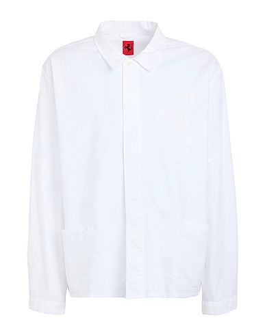 FERRARI Shirts White 100% Cotton