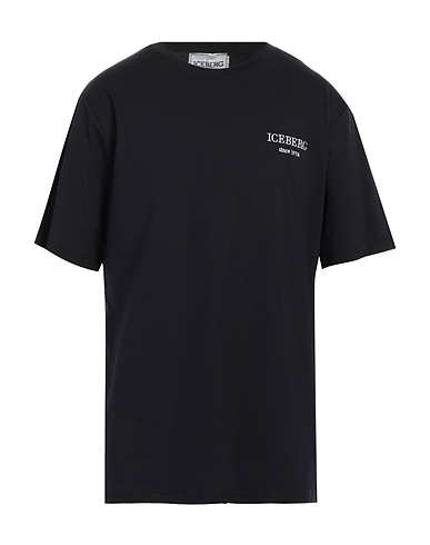 ICEBERG Basic T-shirt Black 100% Cotton, Polyester