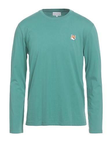 MAISON KITSUNÉ Basic T-Shirt Emerald green 100% Cotton