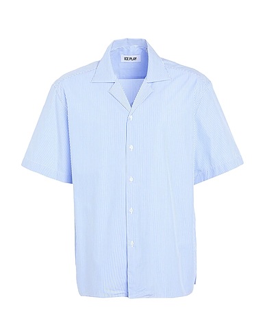 ICE PLAY Striped shirt Light blue 100% Cotton