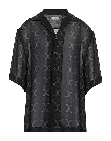 DRIES VAN NOTEN Patterned shirt Black 100% Viscose