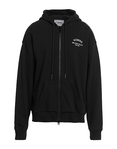 ICEBERG Hooded sweatshirt Black 90% Cotton, 10% Polyester