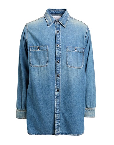 MAISON MARGIELA Camicia di jeans Blu 100% Cotone
