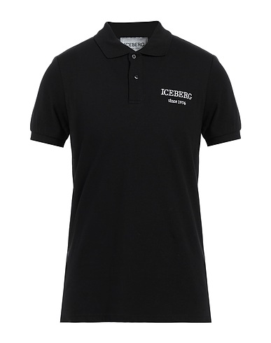 ICEBERG Polo shirt Black 100% Cotton