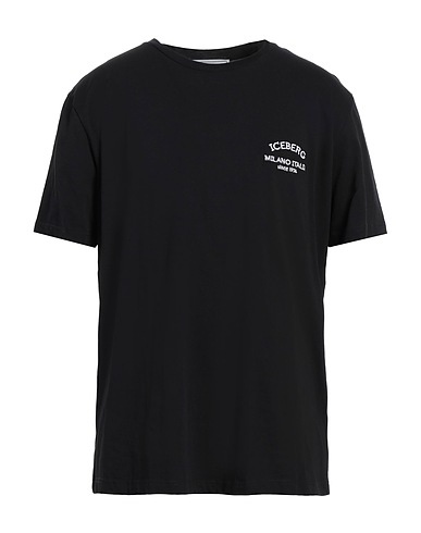 ICEBERG T-shirt Nero 100% Cotone, Poliestere