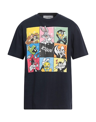 ICEBERG T-shirt LOONEY TUNES Blu notte 100% Cotone