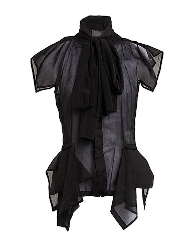 YOHJI YAMAMOTO トップス ブラック コットン 100% / シルク