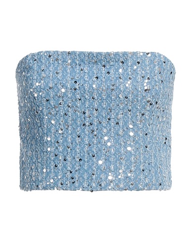 ROTATE BIRGER CHRISTENSEN Top Light blue 100% Cotton, Polyester