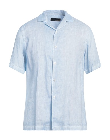 LARDINI Linen shirt Sky blue 100% Linen