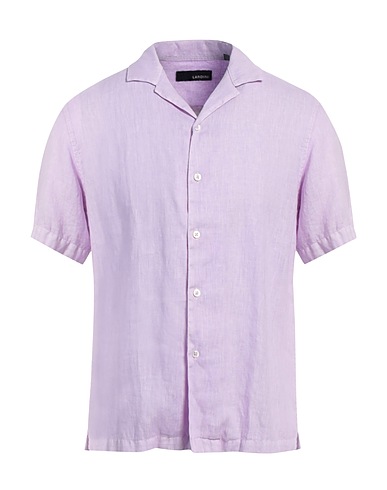 LARDINI Linen shirt Lilac 100% Linen