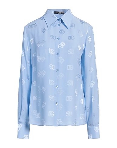 DOLCE&GABBANA Silk shirts & blouses Sky blue 100% Silk