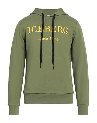ICEBERG Hooded track jacket  Military green 100% Cotton