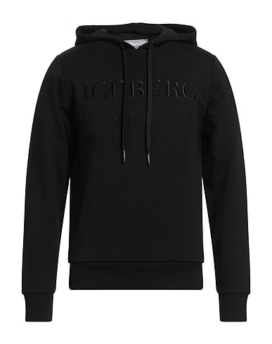ICEBERG Hooded sweatshirt Black 100% Cotton