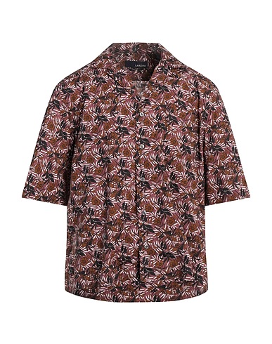 LARDINI Patterned shirt Mauve 100% Cotton