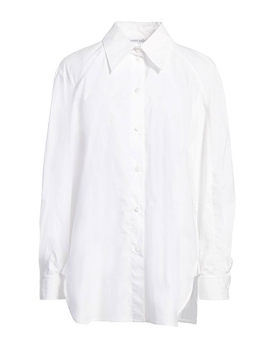 ALBERTA FERRETTI Solid colour shirts & blouses White 97% Cotton, 3% Elastane