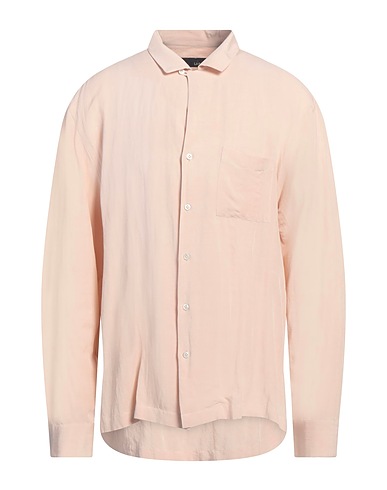 LARDINI Chemise de couleur unie 77% Rayonne, 23% Lin