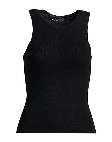 JACOB LEE Tanktop Schwarz 61% Baumwolle, 27% Seide, 12% Kaschmir