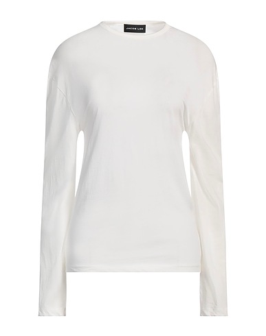 JACOB LEE Basic T-Shirt White 100% Cotton