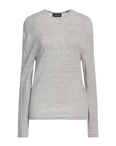 JACOB LEE Basic T-Shirt Grey 70% Cotton, 20% Polyester, 10% Nylon