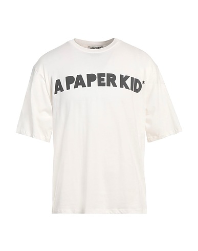 A PAPER KID T-shirt Panna 100% Cotone