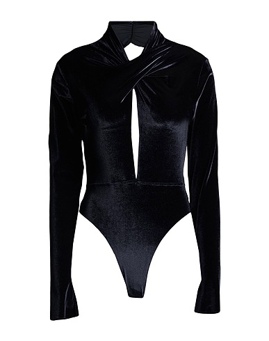 JACOB LEE TOPWEAR Black 85% Polyamide, 15% Elastane