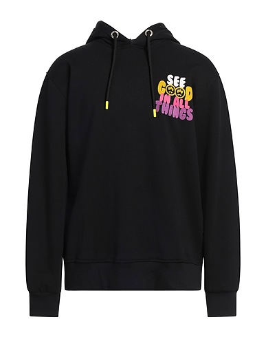 BARROW Hooded track jacket  Black 100% Cotton