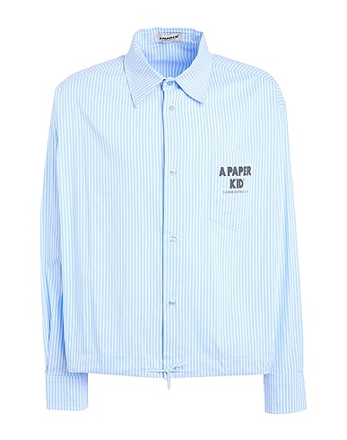 A PAPER KID Striped shirt Sky blue 100% Cotton