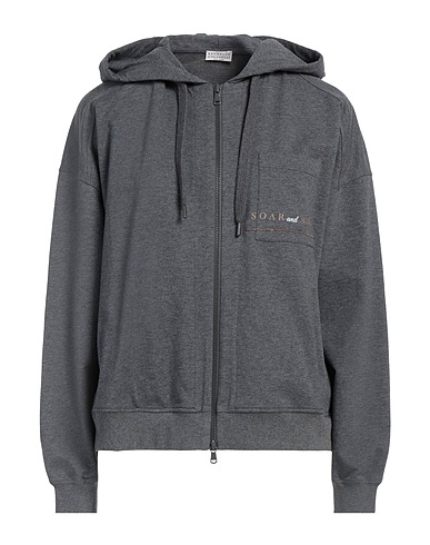 BRUNELLO CUCINELLI Hoodie Braungrau 98% Baumwolle, 2% Elastan, Ecobrass