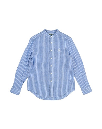 POLO RALPH LAUREN Patterned shirt LINEN SHIRT
 Light blue 100% Linen