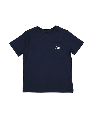 POLO RALPH LAUREN T-shirt DOG-PRINT COTTON JERSEY POCKET TEE
 Midnight blue 100% Cotton