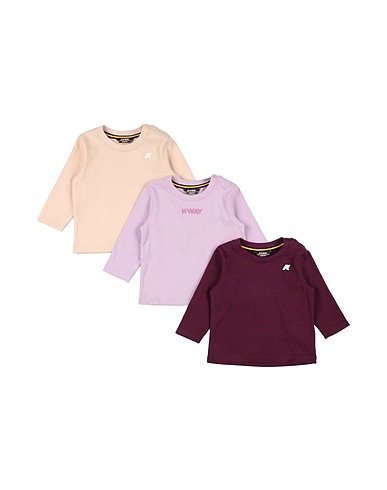 K-WAY T-shirt Prugna 100% Cotone