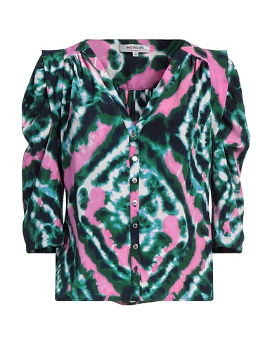 MORGAN DE TOI Patterned shirts & blouses Green 100% Polyester