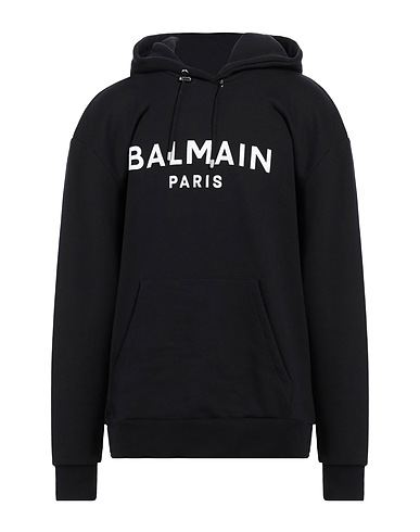 BALMAIN Hooded track jacket  Black 100% Cotton