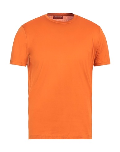 TWENTY-ONE by ANTONIO CARNEVALE Basic T-Shirt Rust 100% Cotton