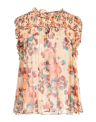 ULLA JOHNSON Silk top Pastel yellow 100% Silk