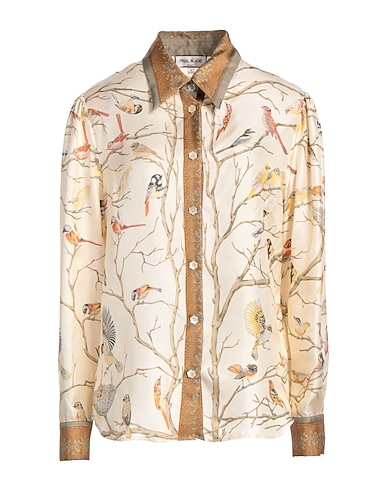 PAUL & JOE Camisas y blusas estampadas BEIGE 100% Seda