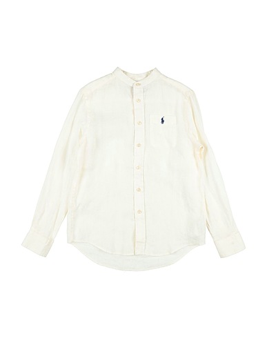 POLO RALPH LAUREN Solid colour shirt LINEN SHIRT
 Ivory 100% Linen