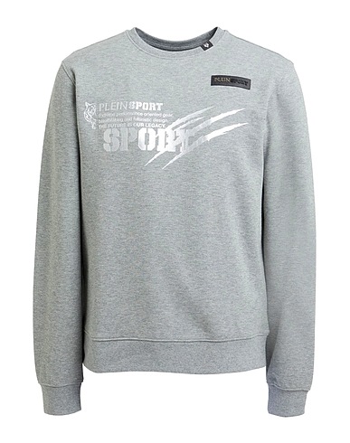 PLEIN SPORT Sweatshirt Grey 52% Cotton, 48% Polyester