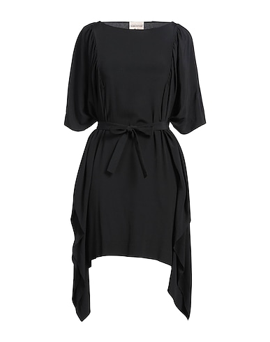 SEMICOUTURE Top Black 69% Acetate, 31% Silk