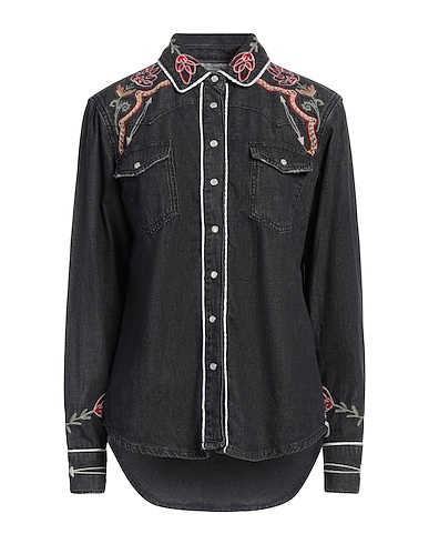 ONE TEASPOON Denim shirt Black 100% Cotton