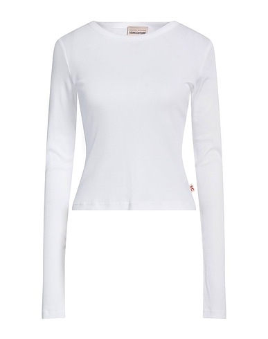 SEMICOUTURE T-shirt Bianco 50% Modal, 50% Cotone