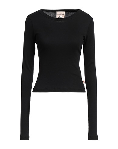 SEMICOUTURE T-shirt Nero 50% Modal, 50% Cotone
