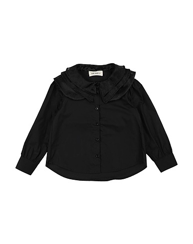 MEIMEIJ Solid colour shirts & blouses Black 100% Cotton, Polyester