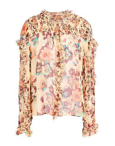 ULLA JOHNSON TOPWEAR Beige 100% Seta