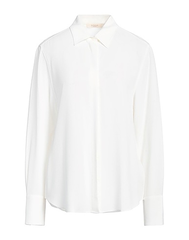 GLANSHIRT Solid colour shirts & blouses SLOWEAR Ivory 50% Acetate, 50% Silk