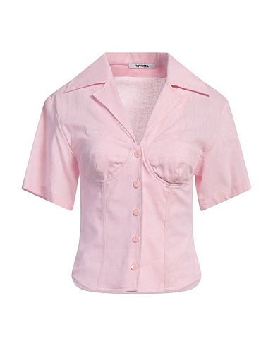 VIVETTA Linen shirt Pink 55% Linen, 45% Cotton
